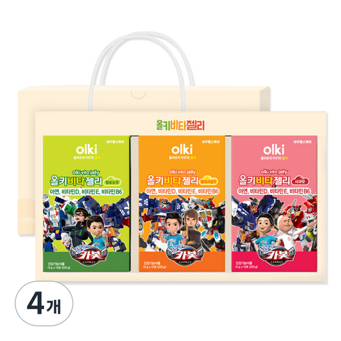 올키 비타젤리 3종 세트, 4개, 225g