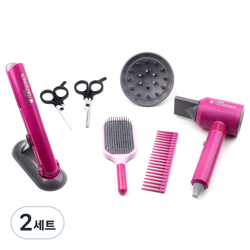 헤어 디자이너 미용놀이 세트, 혼합색상, 2세트