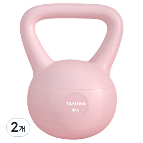 타미나스포츠 말랑말랑 소프트 케틀벨, 핑크, 4kg, 2개