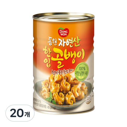 동 원 한입 골뱅이 통조림, 400g, 20개