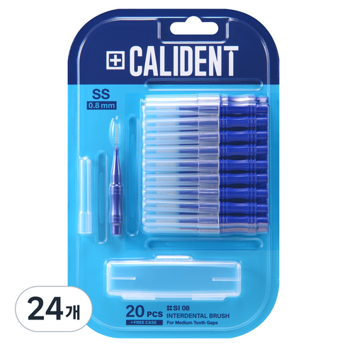 칼리덴트 치간칫솔 SS, 0.8mm, 20개입, 24개