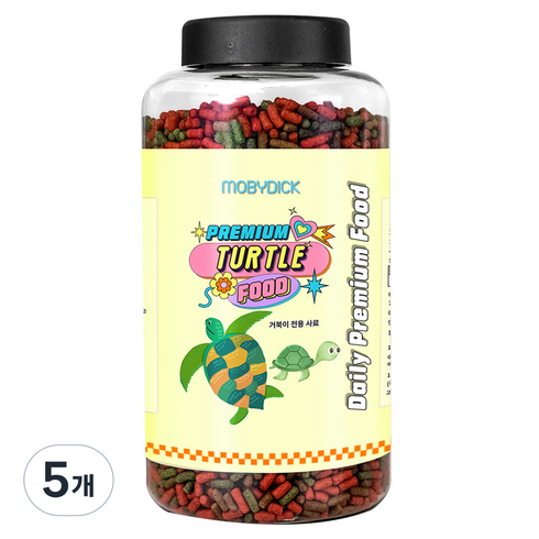 모비딕 프리미엄 터틀푸드 사료, 350g, 5개