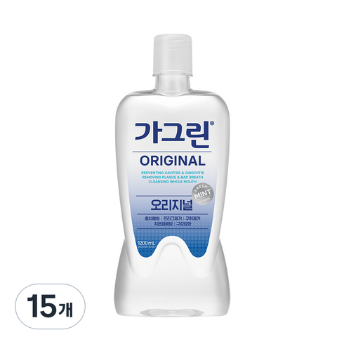 가그린 오리지널 구강청결제, 1.2L, 15개