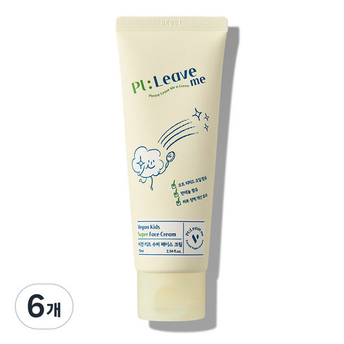 플리브미 비건 키즈 수퍼 페이스 크림, 75ml, 6개