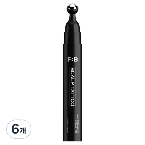 포뷰트 정수리 가르마 헤어라인 탈모 커버 두피 타투 틴트 15g, 블랙, 6개