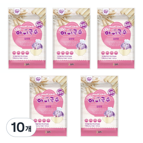 치키몽키 우리밀 아이국수, 일반맛, 150g, 10개