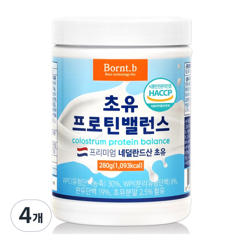 본트비 초유 프로틴 밸런스 파우더, 280g, 4개