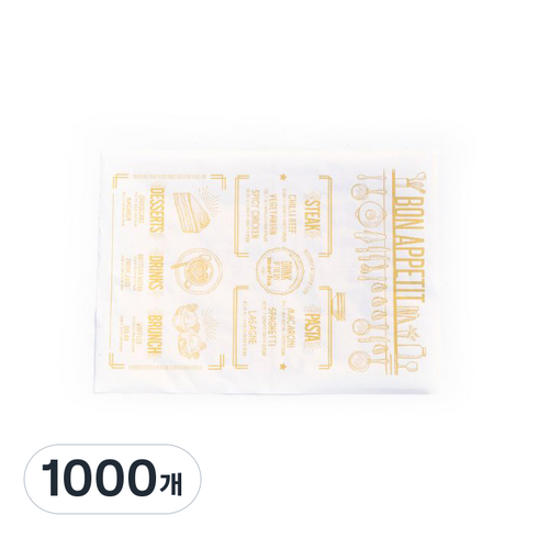 생지굿즈 베이킹 코팅유산지 오늘의 메뉴 WP06, 1개입, 1000개