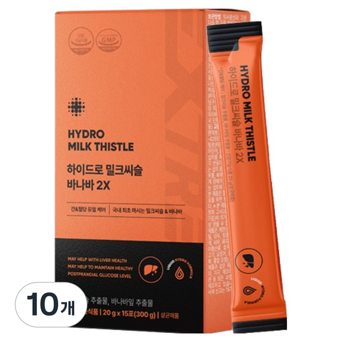 익스트림 하이드로 밀크씨슬 바나바 2X 15p, 300g, 10개
