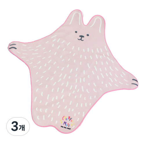 프렌치코다 동물 모양 카메라 렌즈 보호 보자기 파우치 접이식 커버, 핑크, 3개