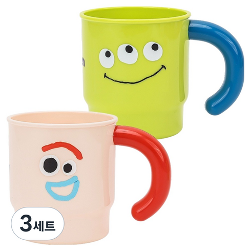 릴팡 토이스토리5 마이버디 튜브 핸들컵 2종 세트, 혼합색상, 3세트, 360ml