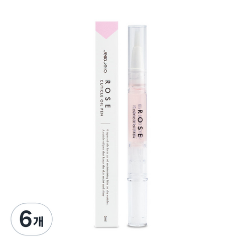 젤로젤로 로즈 큐티클 오일 에센스펜 네일 영양제, 6개, 3ml