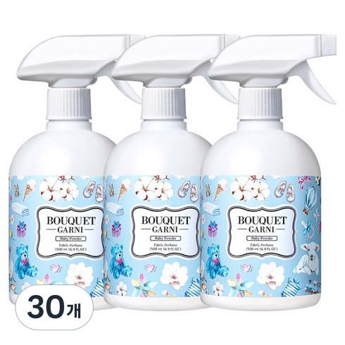 부케가르니 섬유탈취제 베이비파우더 본품, 500ml, 30개