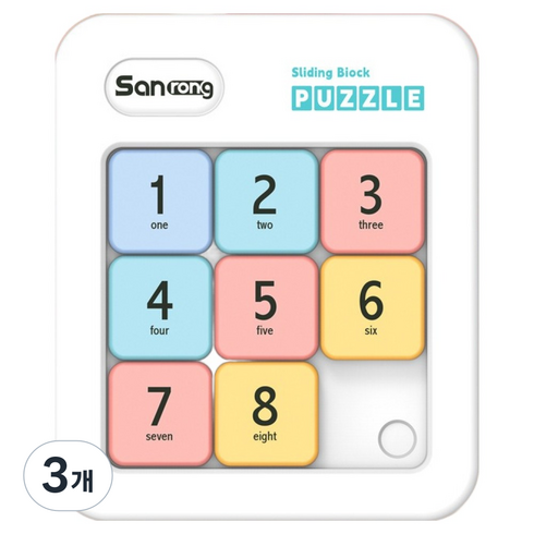 타이디홈 펀펀 3 x 3 마그네틱 매직 퍼즐, 3개, 8피스