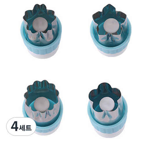 푸쉬타입 야채커터 A타입 4종 세트 MP262, 블루, 4세트