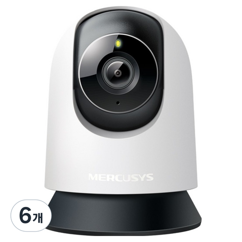 머큐시스 2K 300만 화소 실내용 회전형 스마트 Wi-Fi 카메라, MC210, 6개