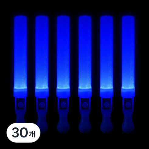 파티공구 LED 응원 야광 막대봉, 블루, 30개