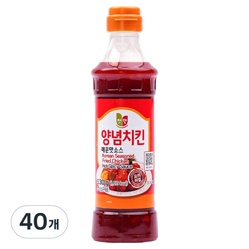 첫맛 양념치킨 매운맛소스, 530g, 40개