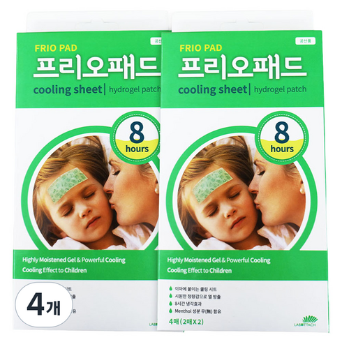 라보타치 하이드로겔 쿨링 프리오패드, 4개입, 4개