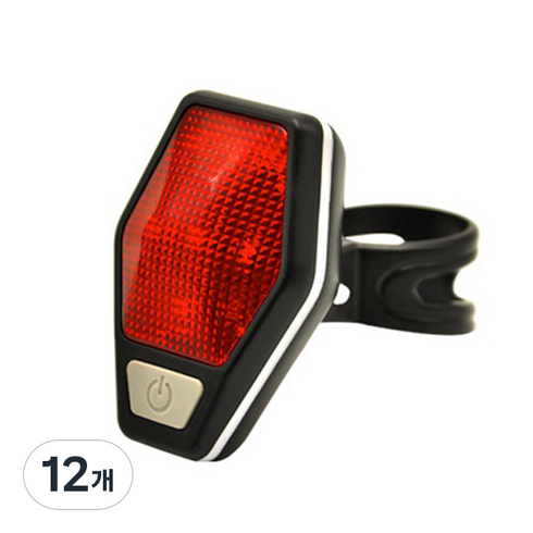 캔버라 Bicycle Warning Light, 블랙, 12개