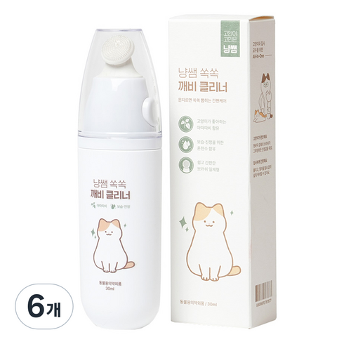 냥쌤 쏙쏙 깨비 고양이 피부 클리너, 30ml, 6개