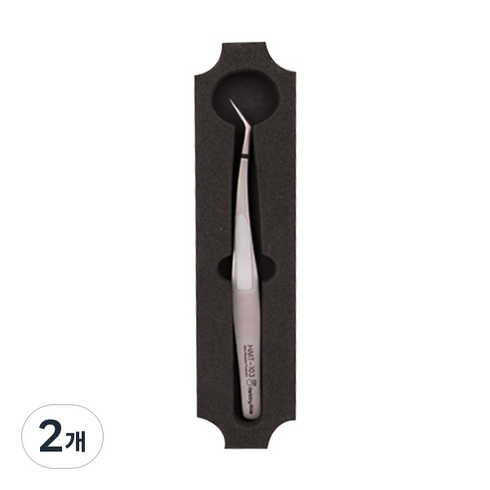 하비미오 초정밀 핀셋 둥근형, 혼합색상, 2개