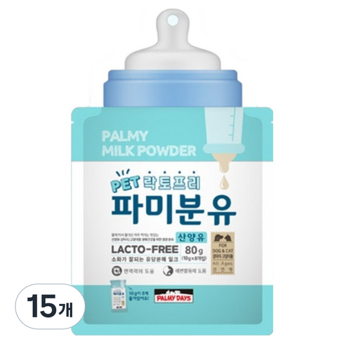 파미데이즈 반려동물 락토프리 파미분유, 산양, 80g, 15개