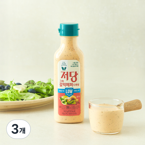 피그인더가든 저당 갈릭페퍼 드레싱, 265g, 3개