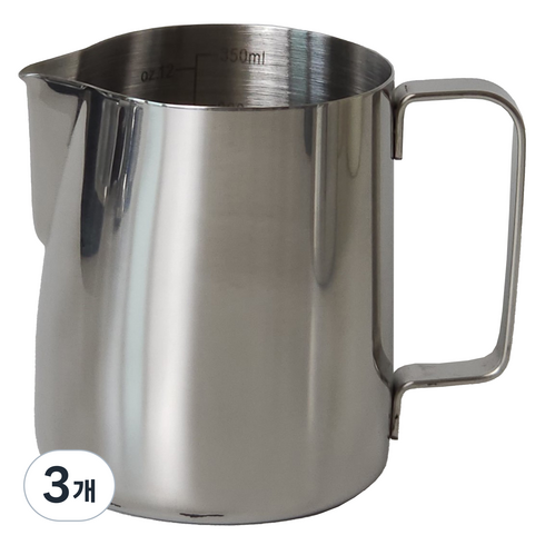 빈플랜트 스팀피쳐 밀크저그 900ml, 실버, 3개