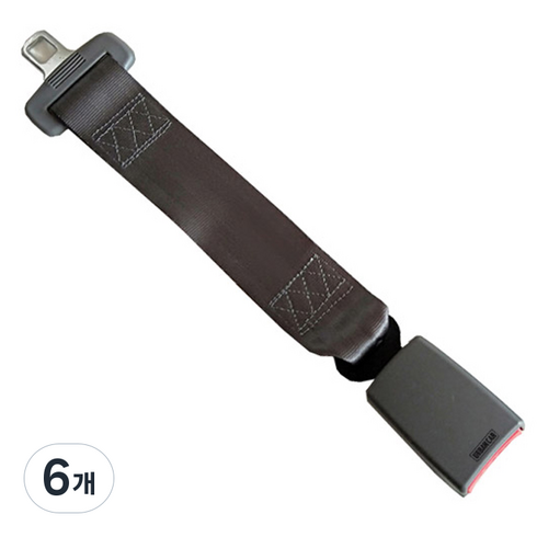 어반카 차량용 안전벨트 연장선 36cm, 그레이, 6개