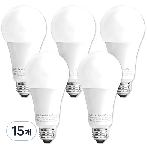 번개표 컨버터 내장형 LED 램프 12W, 주광색, 15개