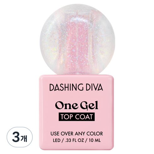 데싱디바 원젤 글리터 탑코트 젤네일, 글리터탑코트, 3개, 10ml