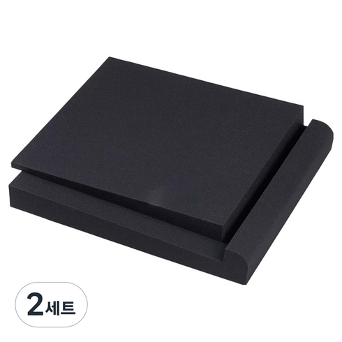 필수플러스 스피커 우퍼 받침대, 블랙, 2세트