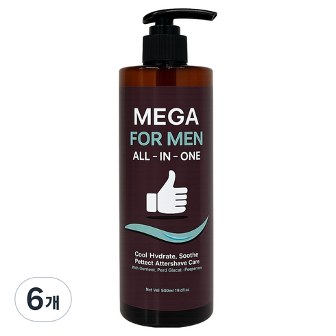 시크릿플랜트 메가 포 맨 올인원, 6개, 500ml