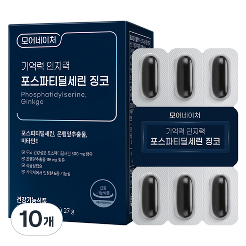 모어네이처 기억력 인지력 포스파티딜세린 징코, 30정, 10개