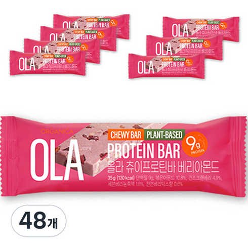 올가니카 올라 츄이 프로틴바 베리아몬드, 35g, 48개