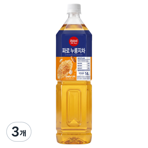 햇반 파로 누룽지차, 3개, 1.5L