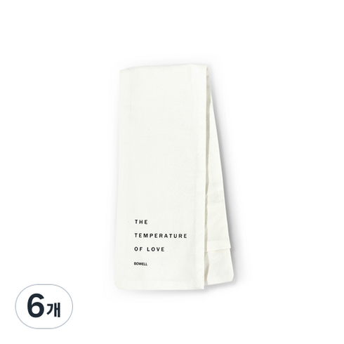 보웰 사랑의 온도 천연 곡물 찜질 핫팩 커버 어깨형 화이트, 6개