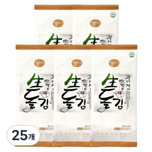 바다소리 장에 찍어먹는 생돌김 반절 8p, 9g, 25개
