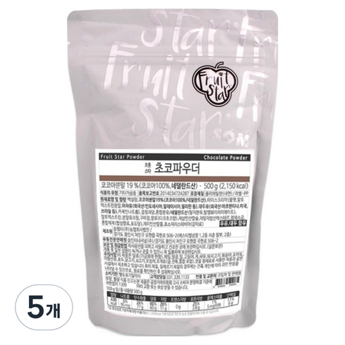 프룻스타 초코 파우더, 500g, 5개