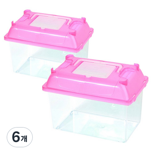 아쿠아선두 클린채집통 XL, 핑크, 6개