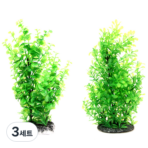 오션 조화수초 그린 7 2p 세트, 혼합 색상, 3세트
