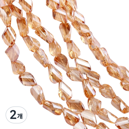 알로데 블링 트위스트 DIY 비즈 4 x 6 mm 100p, TYPE 14, 2개