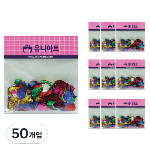 유니아트 1000 스팡클 비즈, 나뭇잎, 50개입