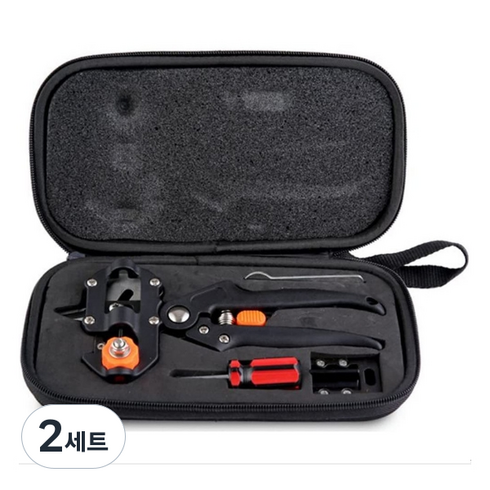 makeme 묘목 미니 공구 세트 블랙, 공구 4종 + 케이스, 2세트