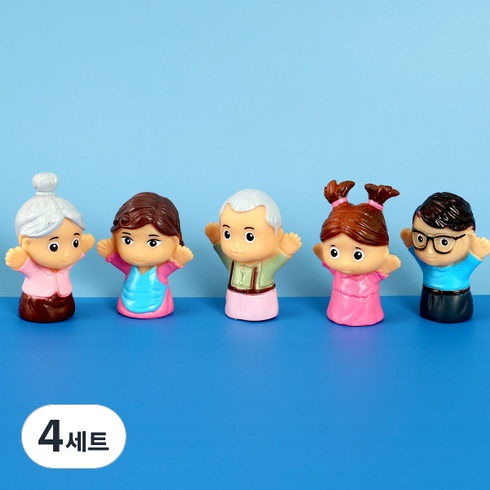 캐스비 러버손가락인형 가족 공구놀이, 5개, 4세트