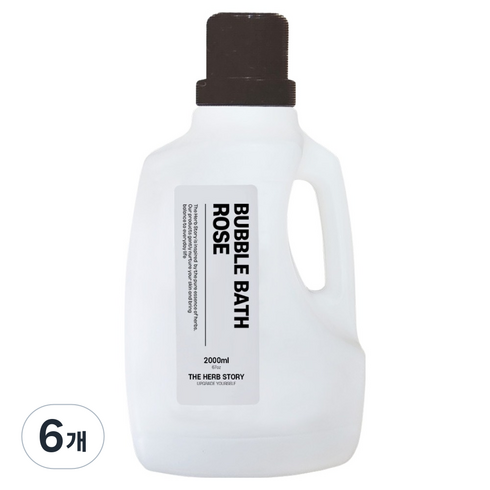 더허브스토리 대용량 버블바스 로즈, 2L, 6개