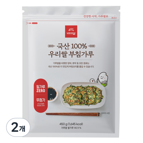 배대감 우리쌀 부침가루, 450g, 2개