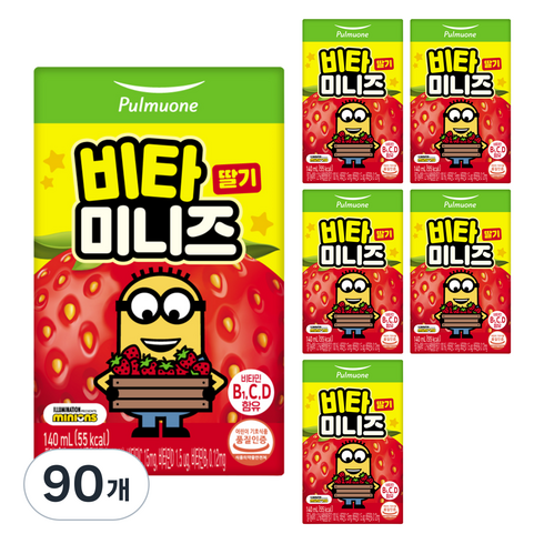 풀무원 비타미니즈 딸기, 90개, 140ml