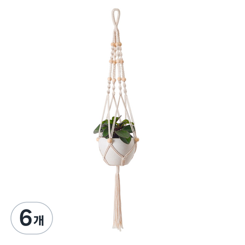 홈 인테리어 면 끈 화분걸이, TYPE D, 6개
